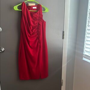 Calvin Klein Red Sleeveless Dress